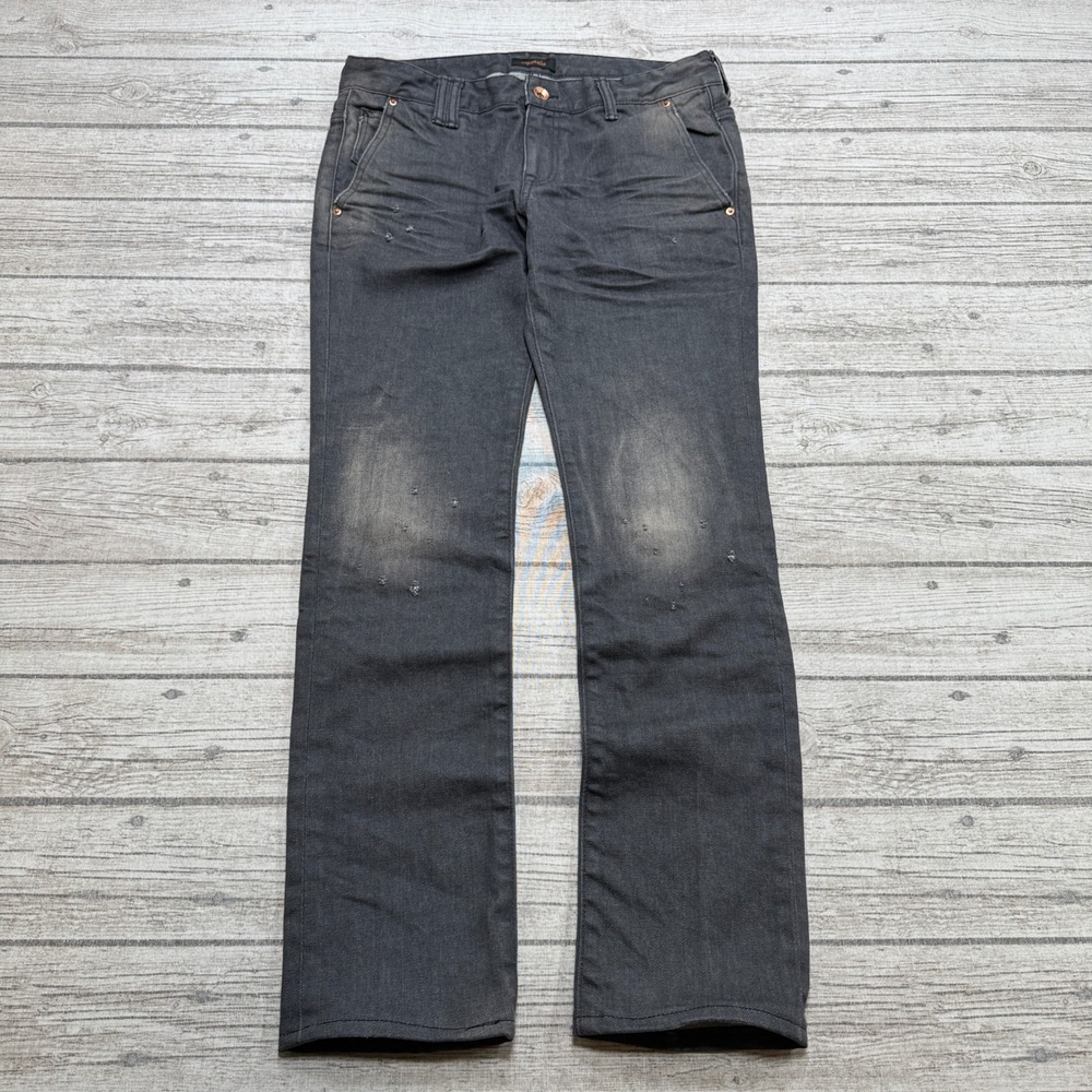 Chimala Japan Jeans Women's 28 Charcoal Wash Denim Straight Leg Relaxed Fit